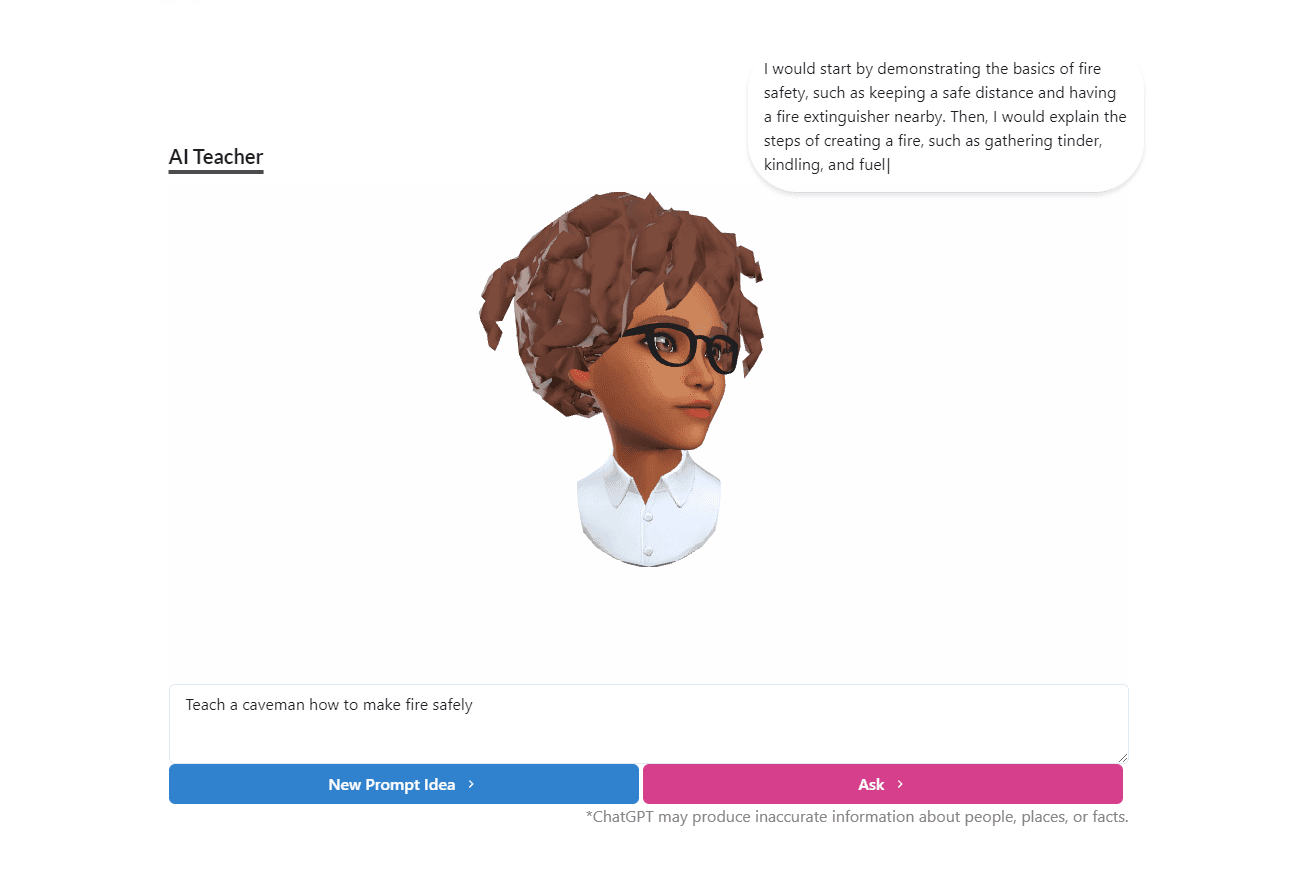 AI Teacher: An OpenAI interactive project