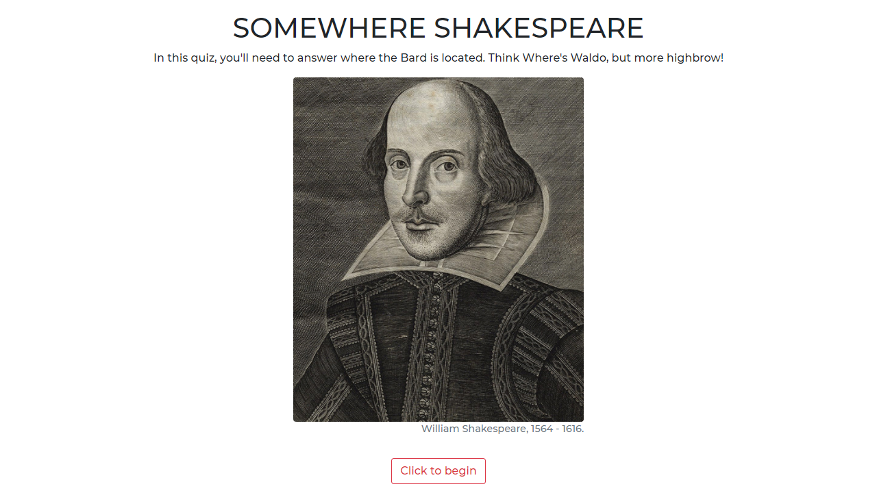 Somewhere Shakespeare: A JavaScript text-based web app with Google Maps API