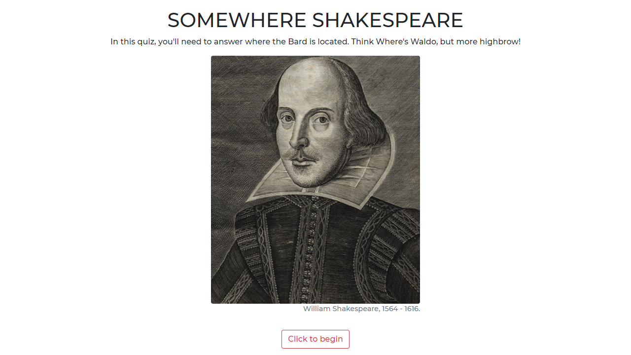 Somewhere Shakespeare Quiz Cover